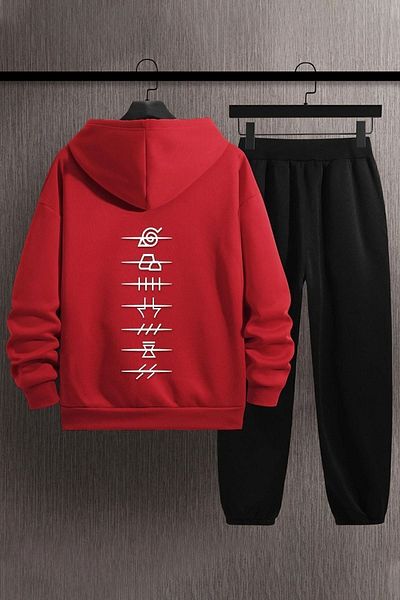 uyguntarz Unisex Ninja Akatsuki Printed Tracksuit Set