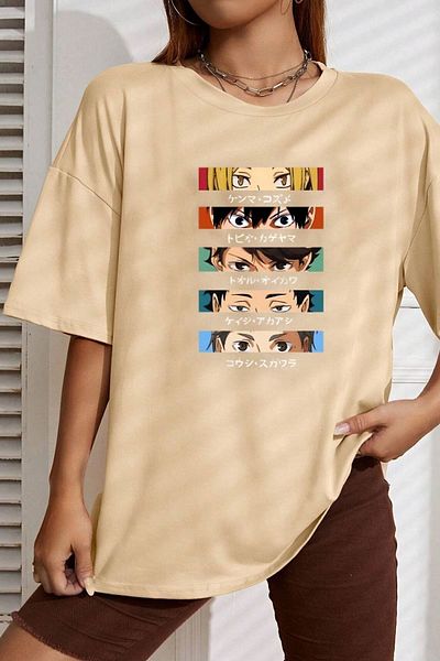 uyguntarz Μπλουζάκι Unisex Cosplay Haikyuu Printed