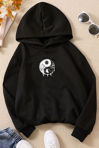 uyguntarz Детски суичър с дизайн Yin & Yang