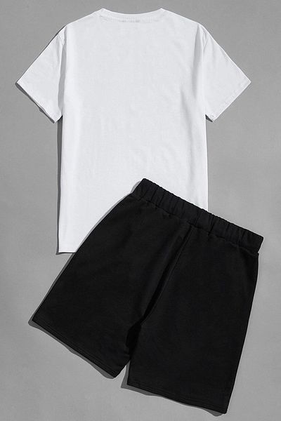 uyguntarz Be Happy Shorts-Set mit Aufdruck Unisex