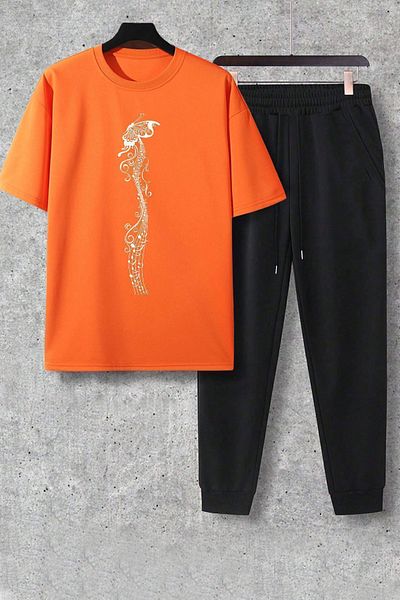 uyguntarz 2-teiliges Unisex-Trainingsanzug-Set – Butterfly Song bedruckt