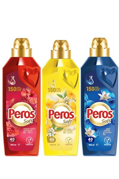Peros Amber Çiçeği Ve Sandal Ağacı+mavi Orkide&lilyum+ Yasemin Veneroli Çiçeği Konsantreyumuşatıcı 960 Ml