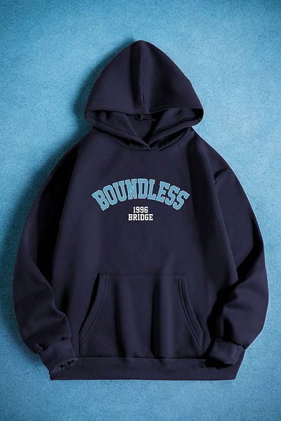 uyguntarz Извънгабаритен суитшърт Boundless с шарки на Bridge от 1996 г