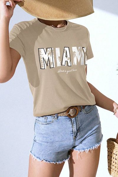 uyguntarz Μπλουζάκι Unisex Μαϊάμι με στάμπα Oversize