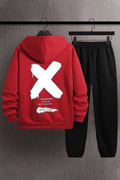 uyguntarz Σετ φόρμας Unisex Μερικές φορές Χ εμπριμέ