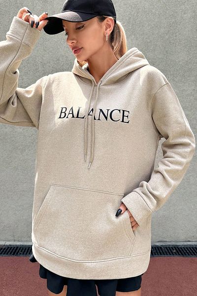 uyguntarz Φούτερ Unisex Oversize Balance με στάμπα