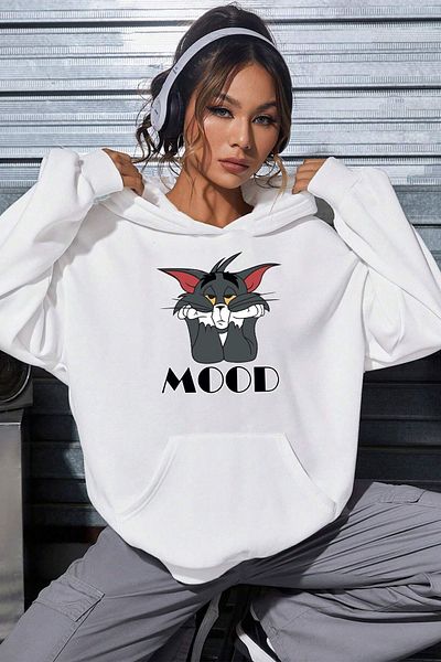 uyguntarz Uniszex Mood nyomott oversize pulóver