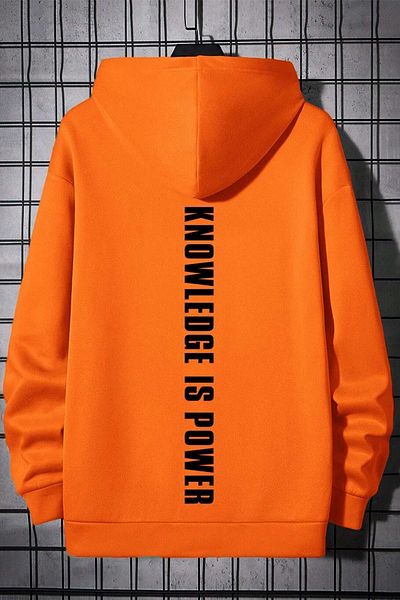 uyguntarz Übergroßes Sweatshirt mit „Knowledge is Power“-Aufdruck