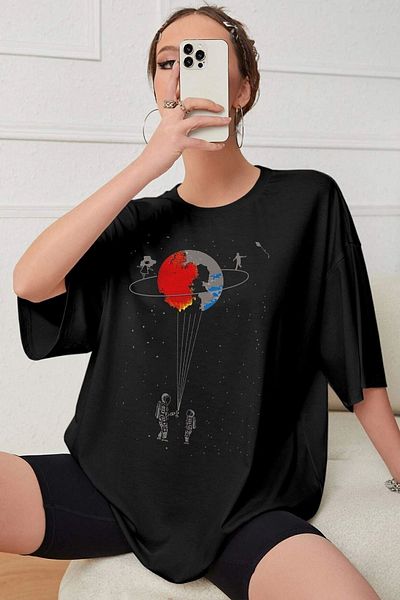 uyguntarz Μπλουζάκι με στάμπα με θέμα Unisex Universe