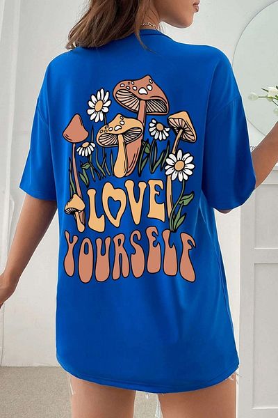 uyguntarz Unisex μπλουζάκι με στάμπα Love Yourself