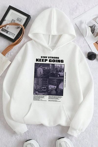 uyguntarz Φούτερ με στάμπα Oversize Keep Going