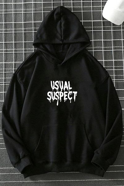 uyguntarz Унисекс суичър с щампи Suspect