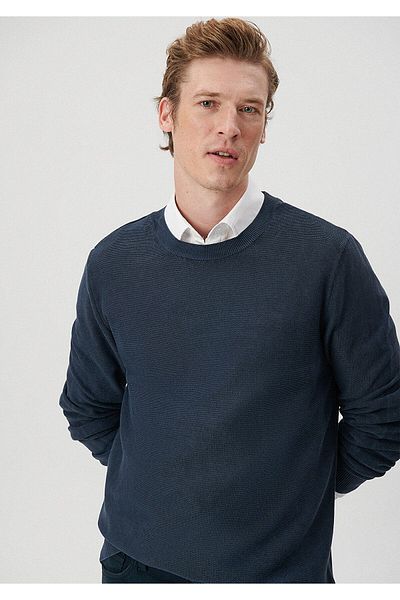 Mavi Indigo Regular Fit Crew Neck Sweater -070803-18790