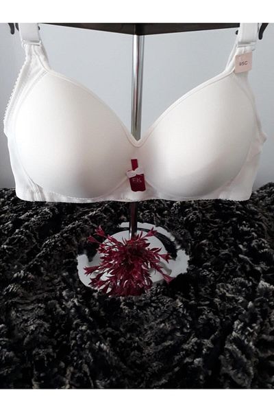 F.K 715 Ecru C Cup Recovery Bra - Without Underwire and Support