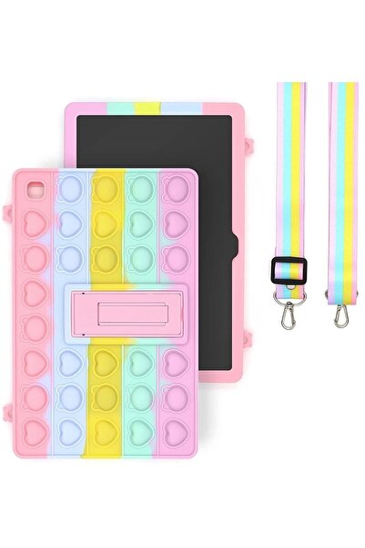 UnDePlus Samsung Galaxy Tab A8 10.5 Sm-x200 2021 Compatible Case Popit Fun Children's Case with Stand