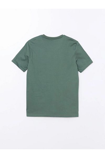 LC Waikiki Lcwaikiki Classic Green Crew Neck Short Sleeve Combed Cotton Men's T-Shirt