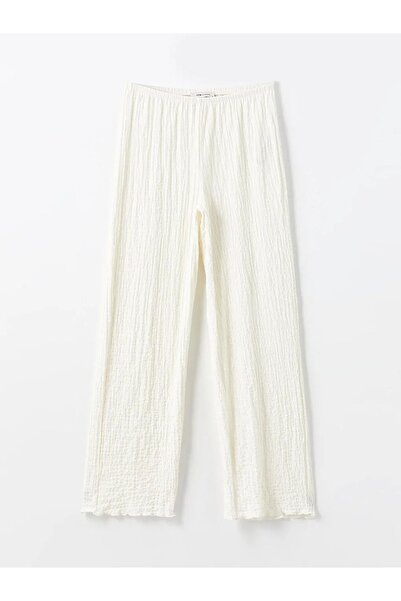 LC Waikiki LCW Vision Ekru Beli Lastikli Kadın Pantolon