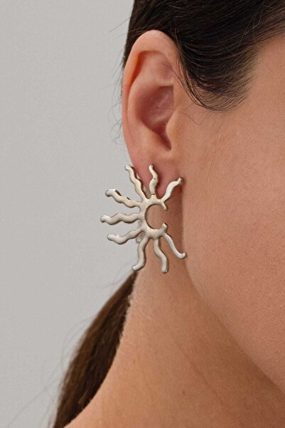 MRK Yarım Güneş Figür Küpe