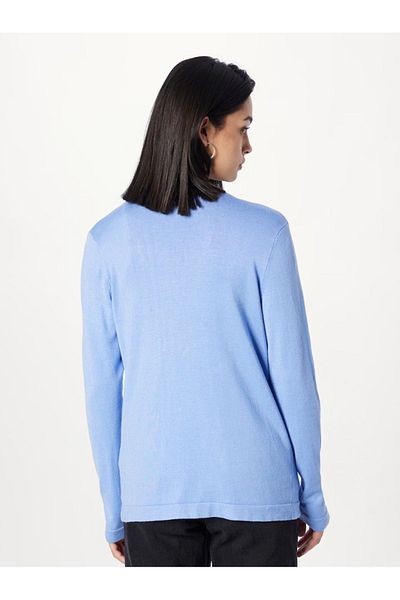 T Guel Women's Light Blue Knitted Plain Cardigan