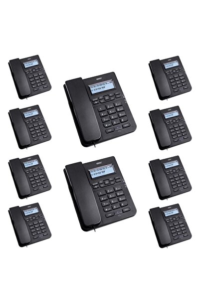 KAREL 10 Adet Siyah Tm145 Masaüstü Ofis Telefon Seti
