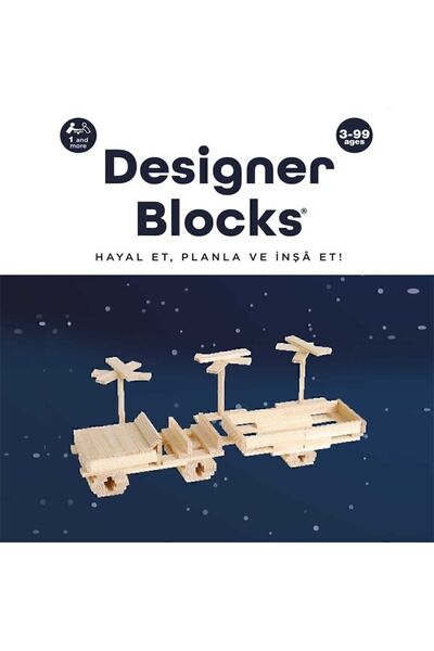 Zetzeka Designer Blocks 100 Doğal Ahşap Parça 3+ Yaş 1+ Oyuncu
