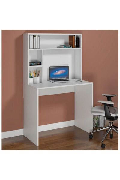258 MoLife Kitaplıklı Çalışma Masası, Bilgisayar Masası - Laptop Masası