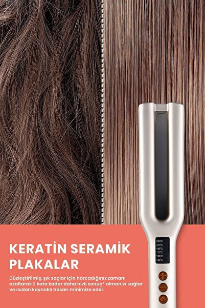 GOLDMASTER Twinpro Digital Display Keratin Ceramic Double Plate Ionic Hair Straightener