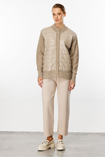 Butik Triko Quilted Knitwear Jacket - Combined Design