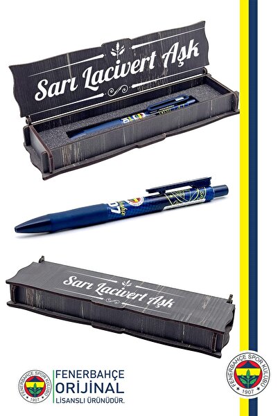 Fenerbahçe Navy Blue Versatil Tip Original Pen - 0.7 Gift Wooden Box