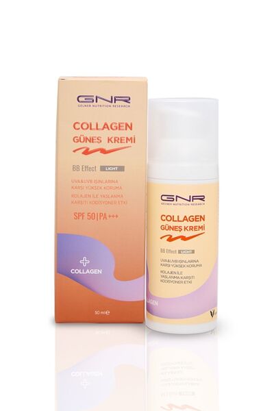GNR GELNER NUTRITION RESEARCH 50 Spf+ Collagen Güneş Kremi BB Effect Light 50 ml