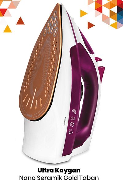 GoldStar St-7600 White Ceramic Sole Iron