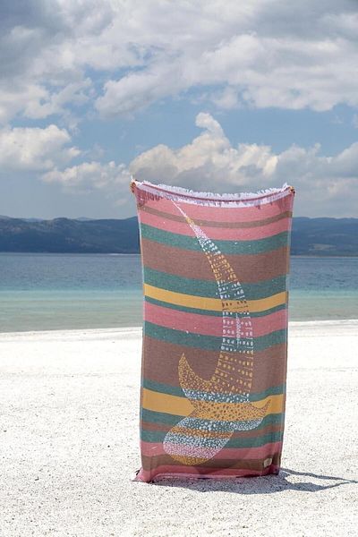 İrya Shark 100% Cotton Peshtemal Καφέ 90x170