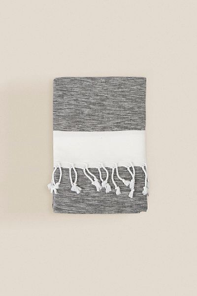 İrya Sare 100% βαμβάκι Peshtemal Grey 90x170
