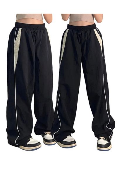 Köstebek Parachute Fabric Cream Tracksuit - Stripe Detailed