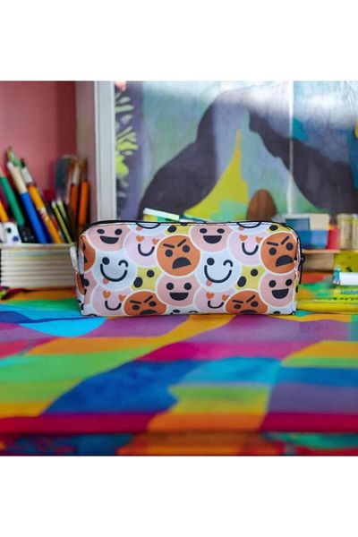 Nostaljik Lezzetler Emoji Patterned Sweet Pen Holder - School and Makeup Bag