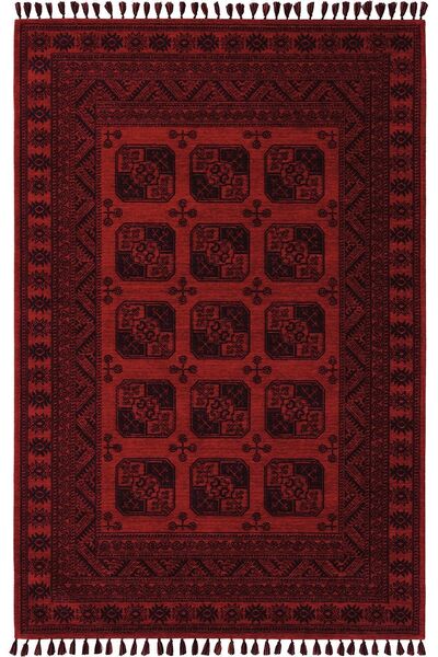 Cool Halı Atlas 01 Kırmızı Mutfak Halısı Yıkanabilir Halı Kaymaz Taban Yolluk Afgan Halısı Salon Halısı