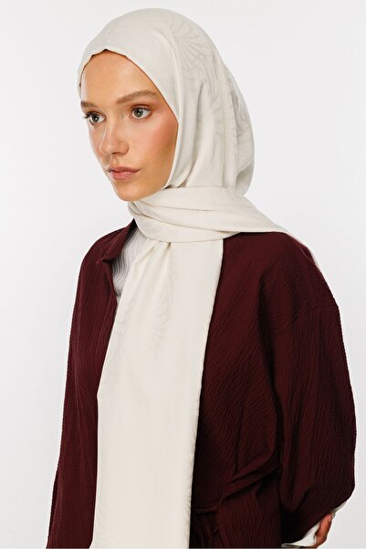 Mooncorn Μεταξένιο σάλι ζακάρ με μοτίβο Artemis Pearl