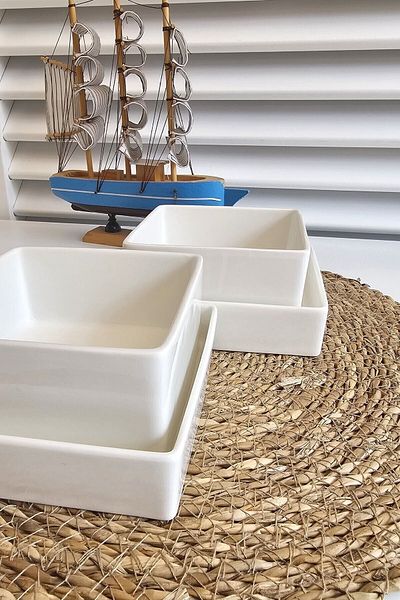 GULHANILE 4-Piece Porcelain Breakfast Serving Set