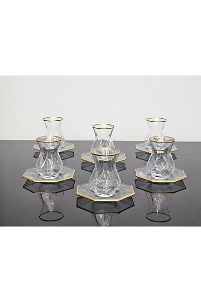 Paşabahçe Alya 12 Piece Pasabahce Tea Set