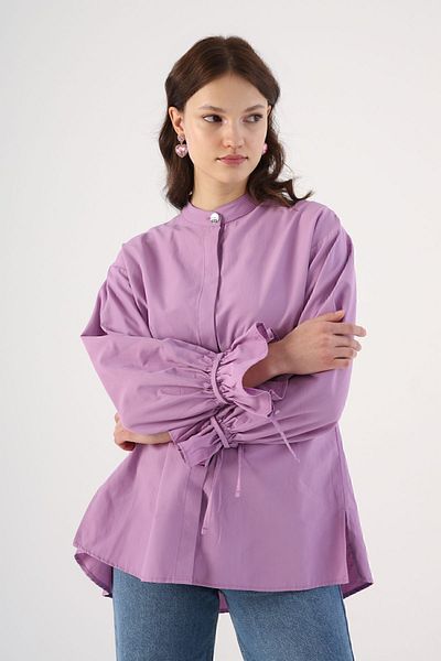 ALLDAY Lilac Collar Shirt Tunic with Pleat Detail on the Back