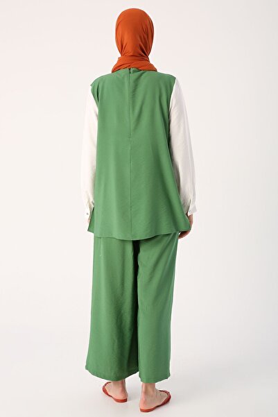 ALLDAY Παντελόνι με πράσινη σχισμή βισκόζη