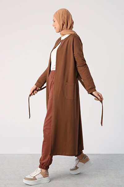 ALLDAY Ανοιχτό καφέ ζωσμένο Pocket Crew Lang Cardigan