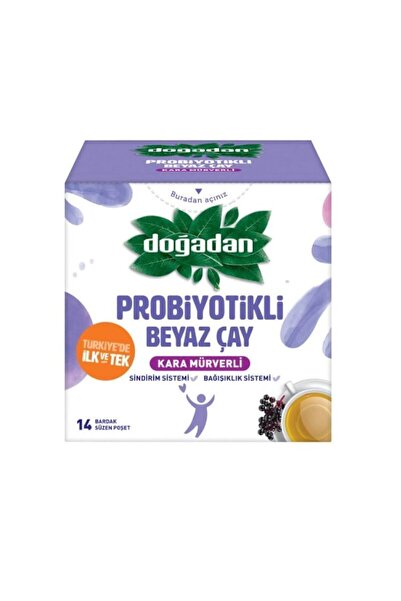Doğadan DOĞADAN PROBİYOTİKLİ BEYAZ ÇAY KARA MÜRVERLİ 14 LÜ