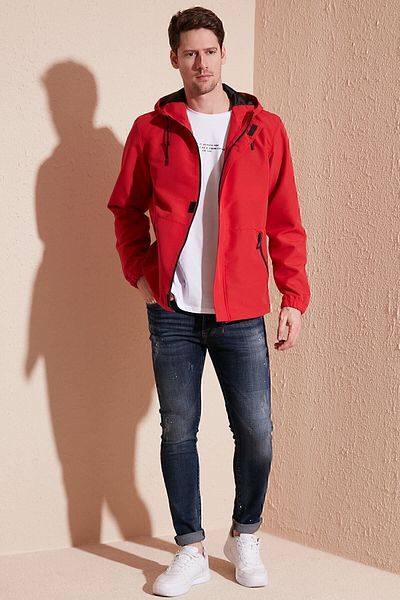 Buratti Hooded Zippered Pocket Coat Men's Coat 5711402