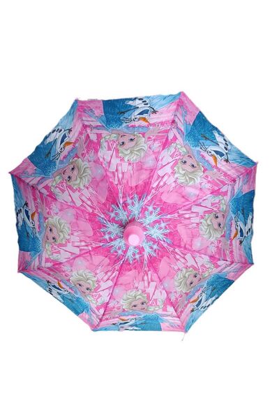 LRS STORE Elsalı Şemsiye Elsa Anna Temalı Koruyucu Kılıflı Düdüklü Kız Çocuk Yağmur Şemsiyesi 85 Cm Çap