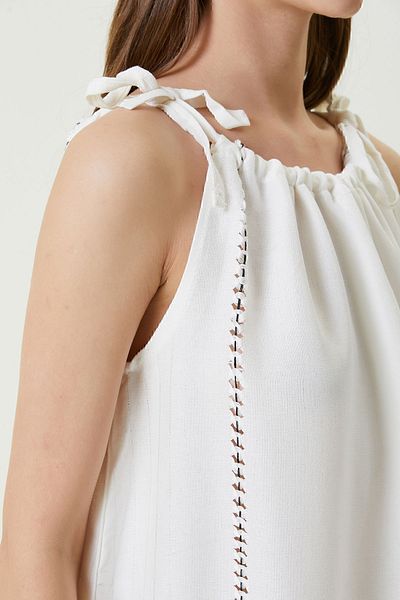 İrya Serene Shirred Beach Dress - Μαύρο Διχτυωτό Ανοιχτό