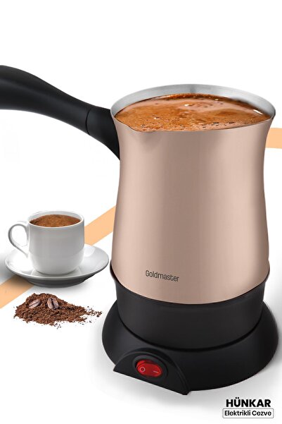 GOLDMASTER Hünkar Vizon Paslanmaz Çelik 5 Fincan Kapasiteli Elektrikli Cezve