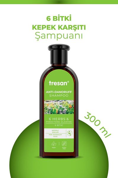 Tresan 6 Herb Anti-Dandruff Shampoo 300 ml