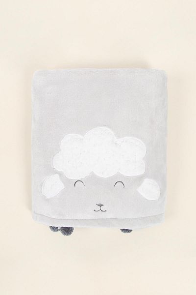 İrya Wooly Baby Blanket Light Gray 75x120