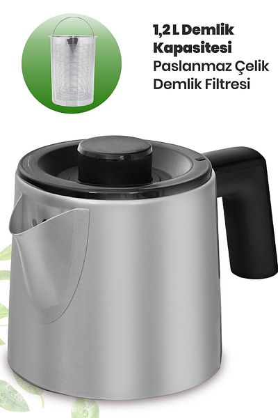 GOLDMASTER Inox Stainless Steel - Drip-Free Mouth Design Tea Maker and Kettle